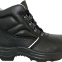 Schwarzer Bullstar Sicherheitsstiefel S3, Größe 39, für Arbeitsschutz mit Stahlkappe.