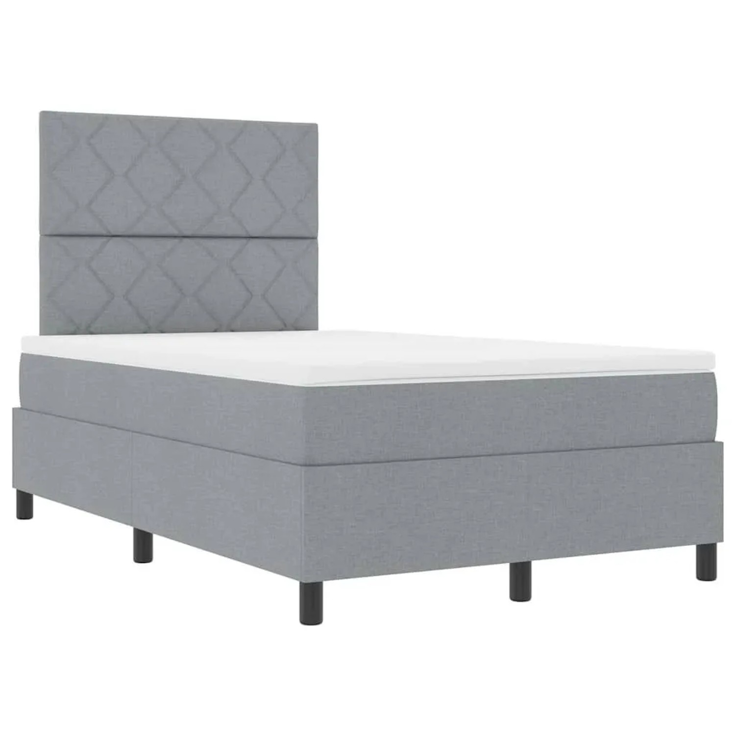 vidaXL Boxspringbett mit Matratze Hellgrau 120 x 190 cm Stoff 3339448 günstig online kaufen
