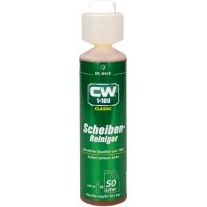 Dr. Wack CW1:100 Classic Scheibenreiniger, 250ml Flasche für klare Sicht beim Autofahren.