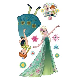 Disney Wandtattoo "Die Eiskönigin" Frühling XXL, grüne Wanddeko für Kinderzimmer.