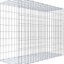 Gabiona C-Ring Anbaukorb, 80x100x40cm, Maschenweite 5x10cm, Drahtgitter, galvanbeschichtet.