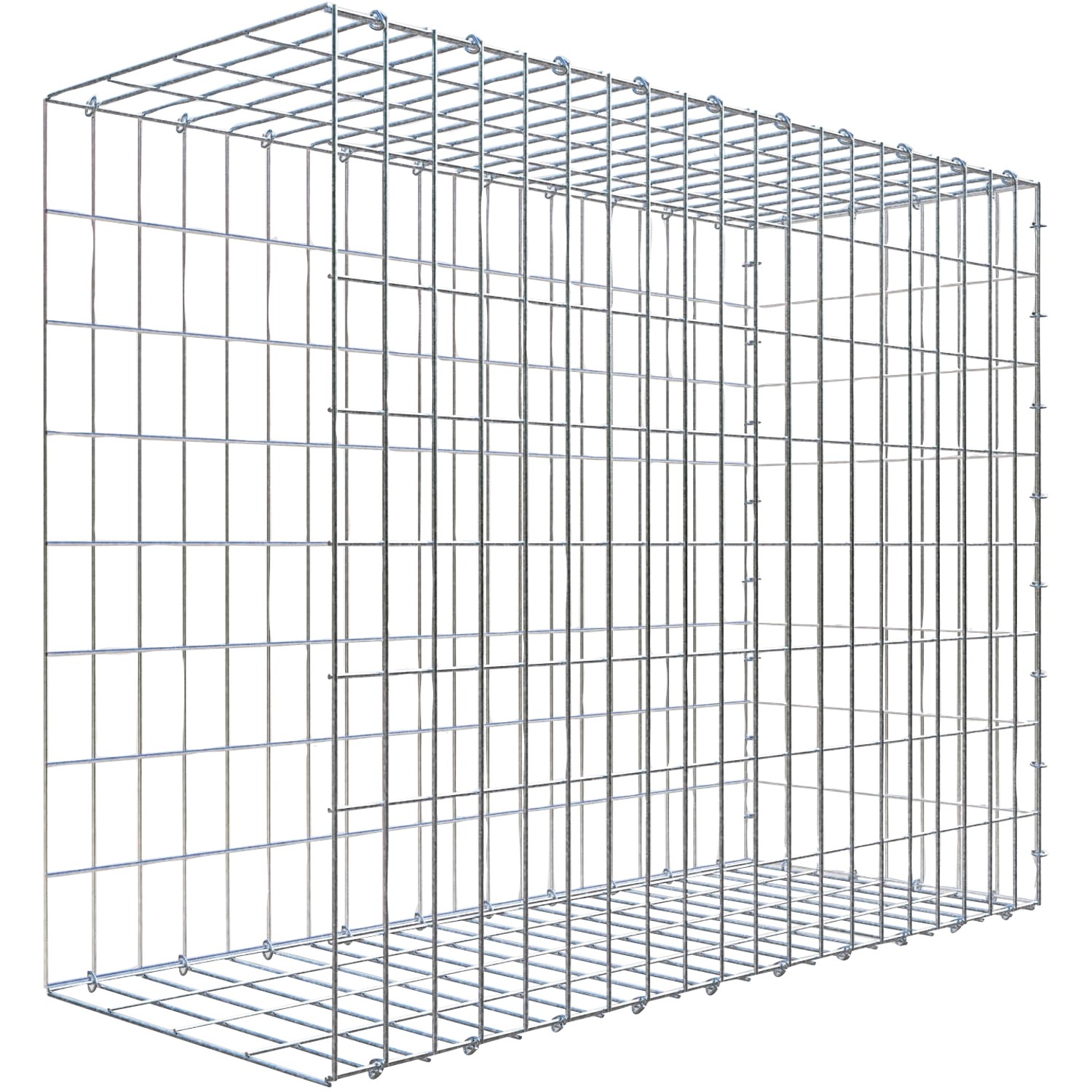 Gabiona C-Ring-Gabione-Anbaukorb Typ 2 80 x 100 x 40 cm Maschenw 5 x 10 cm