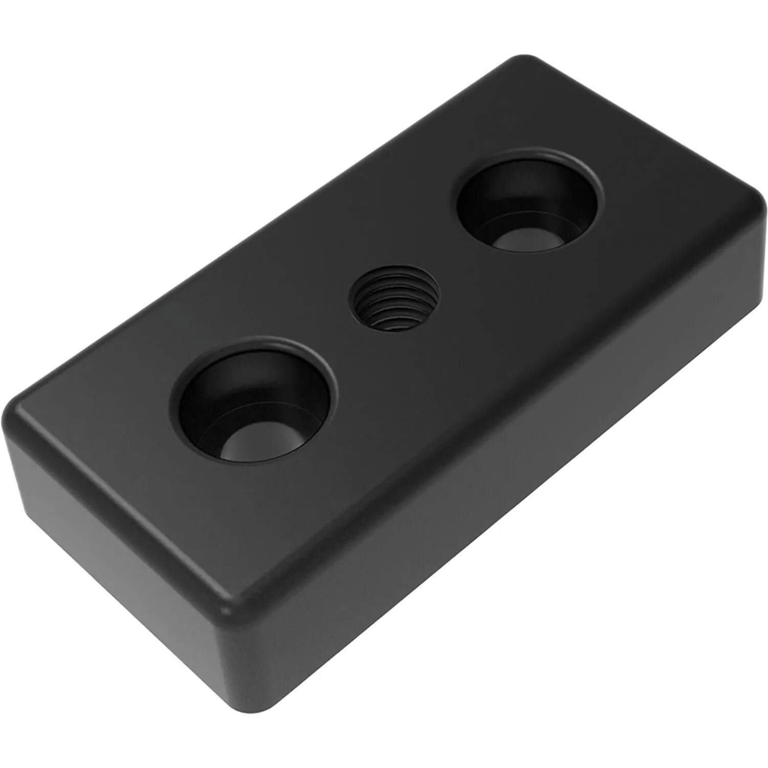 Fath Fußplatte Verschraubbar Item System M12 für Aluprofil 40x80 mm Schwarz