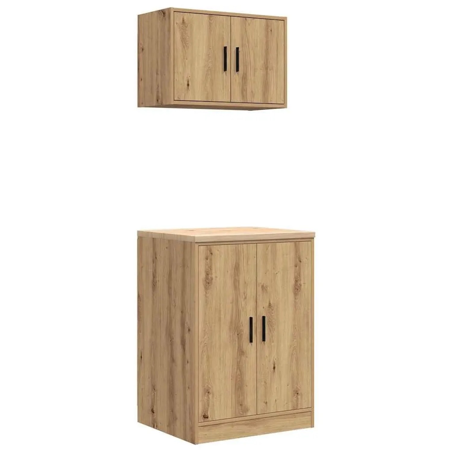 vidaXL Garagenschränke 2 Stk Artisan-Eiche Holzwerkstoff 3328313
