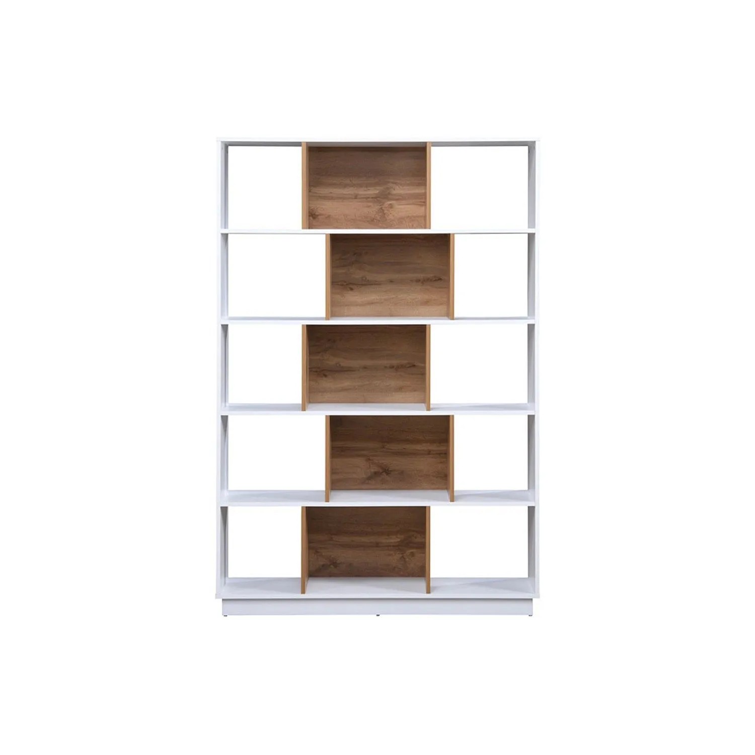 Vente-unique Bücherregal Dalenor Naturfarben Hell  Weiß 120 cm