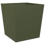 vidaXL Pflanzkübel 2 Stk Olivgrün 50x50x50 cm Stahl 851073_5