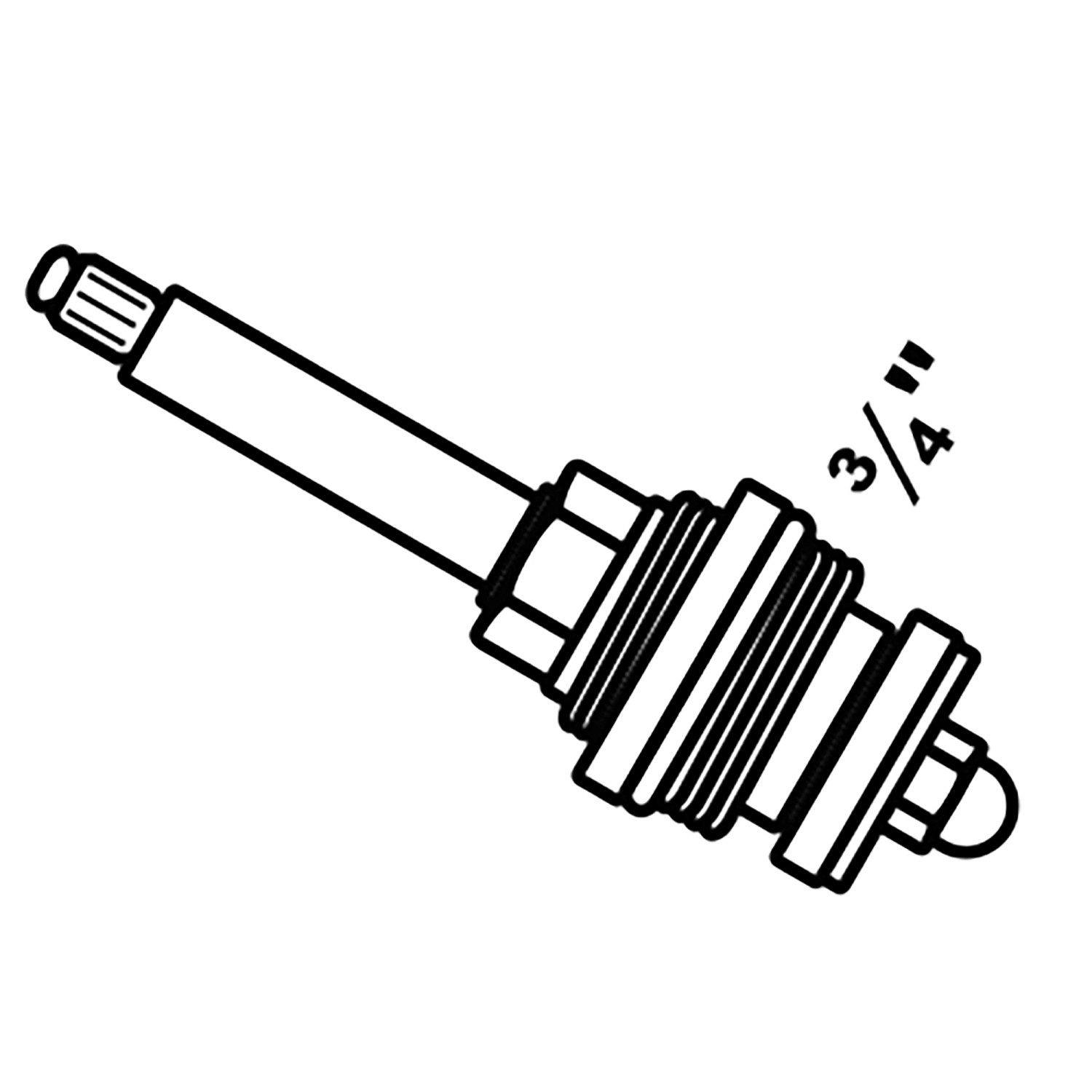 Kirchhoff Oberteil aus Messing blank für 26,4 mm (3/4) Unterputzventil.