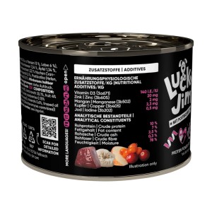 Lucky Jim Hunde-Nassfutter Mini Mono Lamm, 200g Dose. Alleinfutter für kleine Hunderassen.