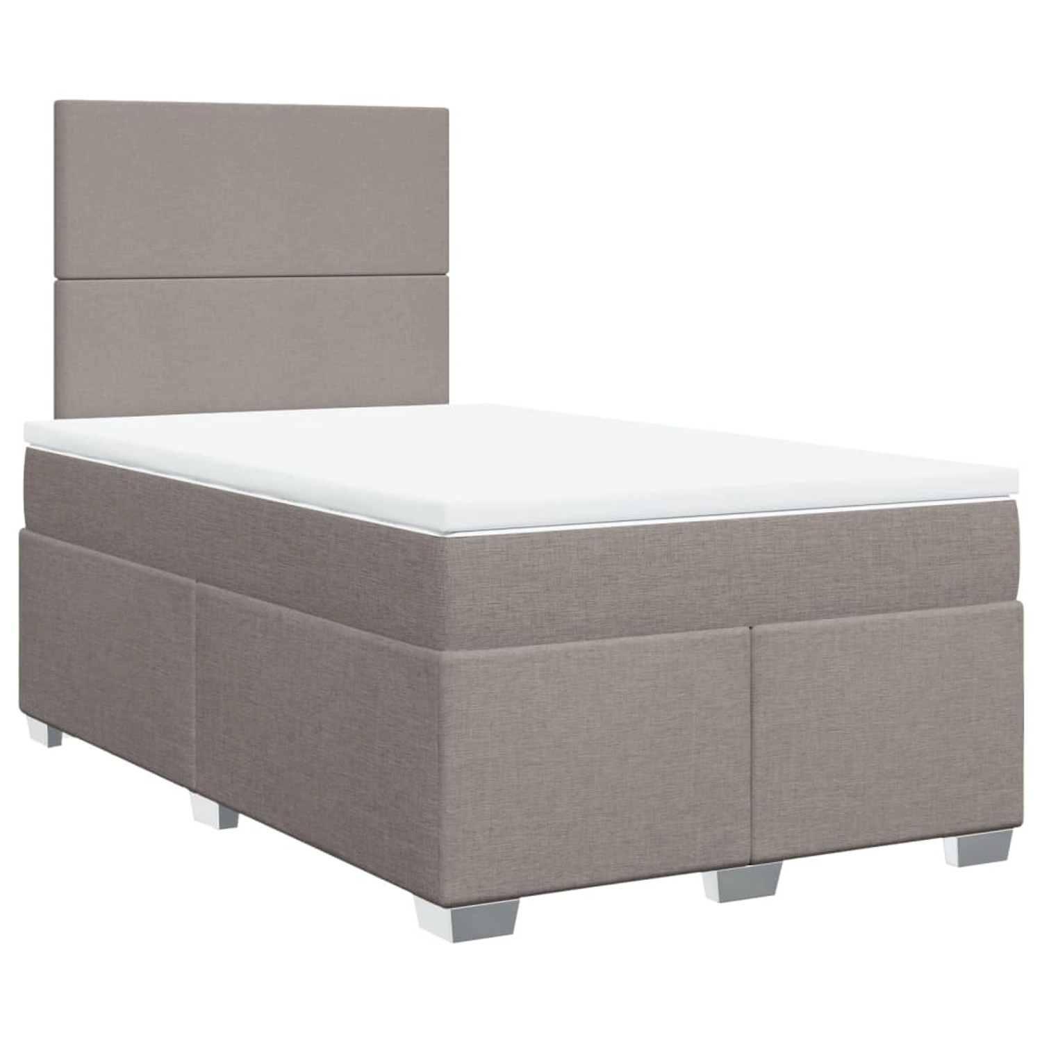 vidaXL Boxspringbett mit Matratze Taupe 120x200 cm Stoff2107495 günstig online kaufen