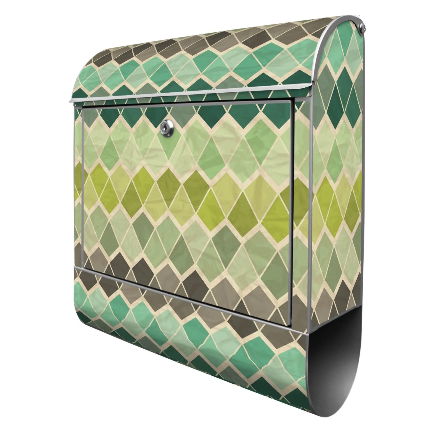 Banjado Design Briefkasten Silber Pulverbeschichtet 39x47x14cm 2 Schlüssel günstig online kaufen