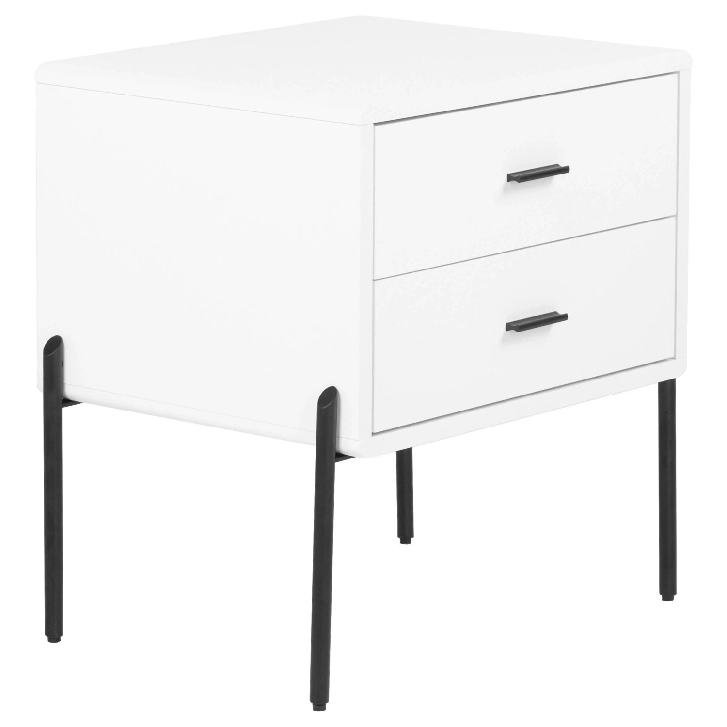 Premium Living Nachttisch Pelotas Weiß/Schwarz