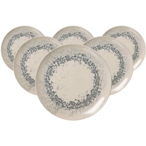 Ritzenhoff & Breker Cecina Speiseteller, 6er Set, Graphit, Steinzeug, ø 26cm.