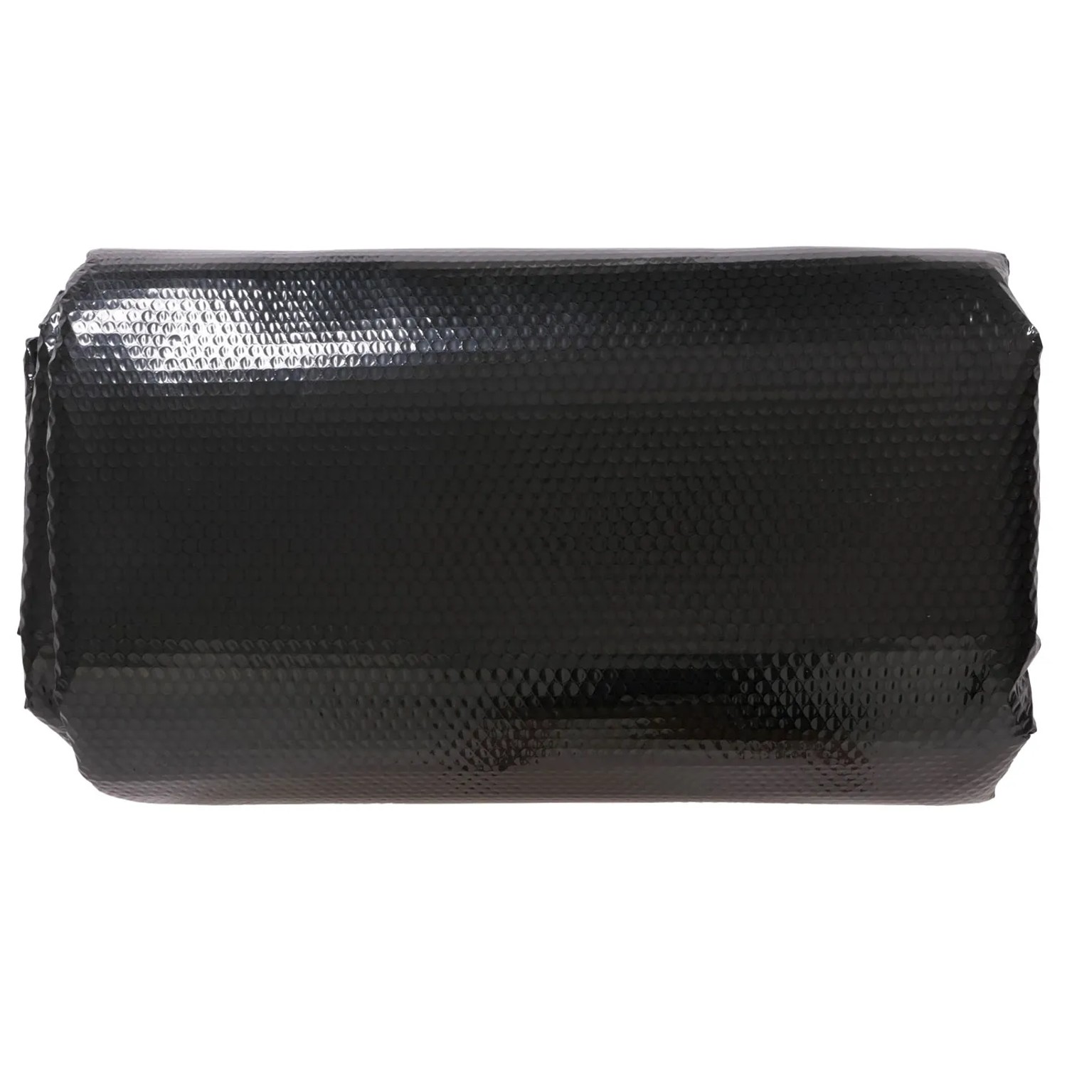 Schwarze MCW Pool Abdeckung, 200µm, rund, 4,57m. Solarplane aus PE-Folie.