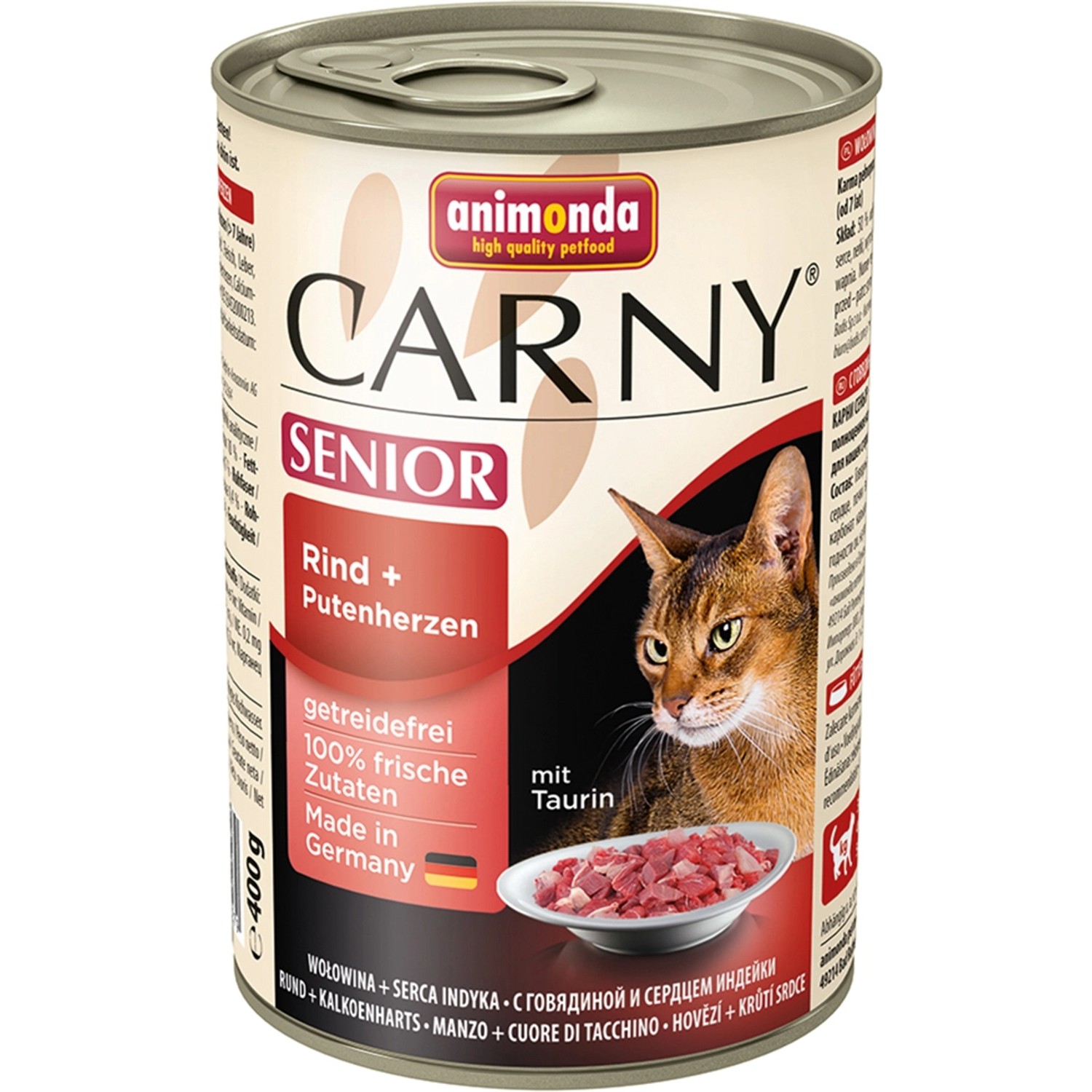 Carny Katzen-Nassfutter Senior Rind und Putenherzen 400 g