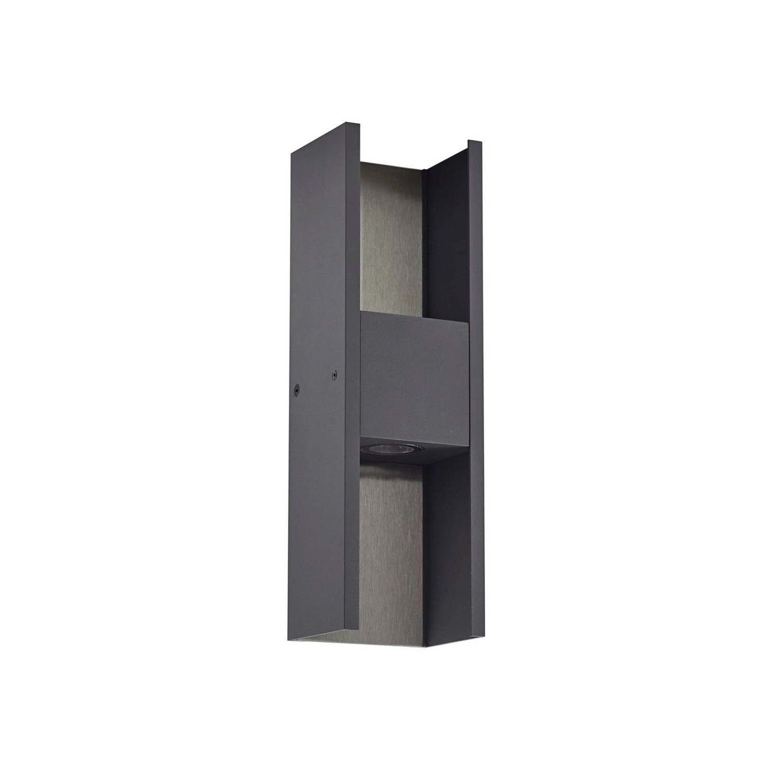 Lucande LED Wandleuchte Außen Lavrin 10025888 Spritzwassergeschützt Modern in Schwarz aus Aluminium 2-flammig