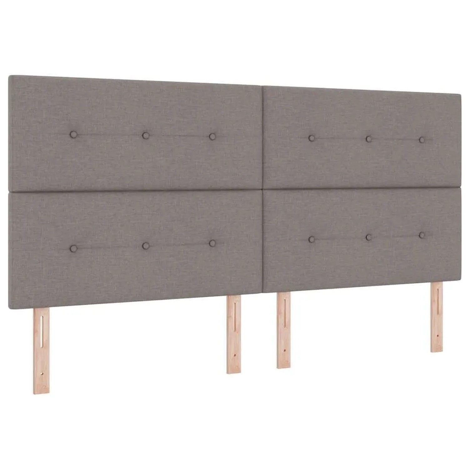 vidaXL LED Kopfteil mit LED-Lichtleisten Taupe 200 cm Polyester 3338466