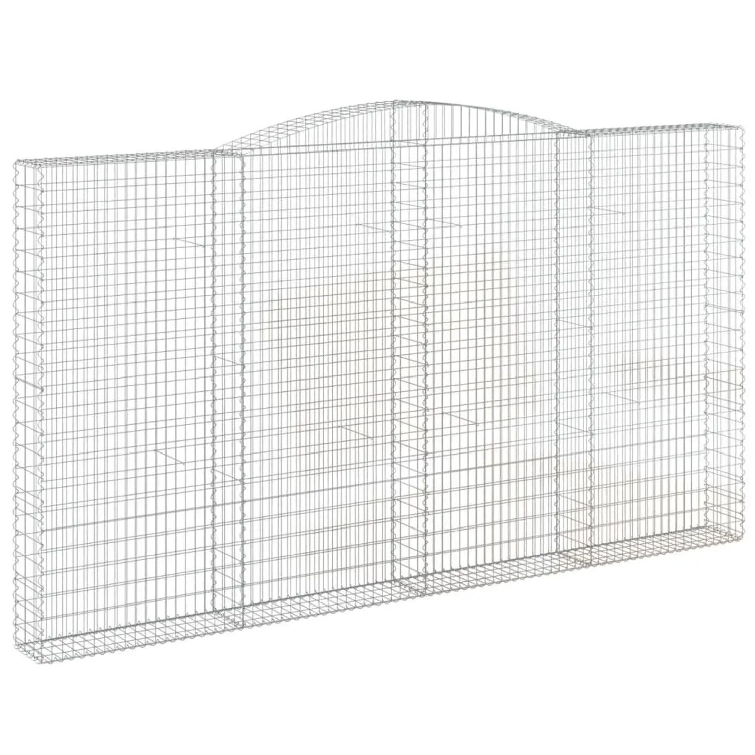 vidaXL Gabionen mit Hochbogen 6 Stk 400x30x220/240cm Verzinktes Eisen 3146948
