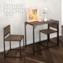 Tectake Sitzgruppe Milton, 3-teilig, Esstisch mit 2 Stühlen im Industrial Design.