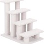 Costway Tiertreppe Katzentreppe 4 Stufen Haustiertreppe Weiß