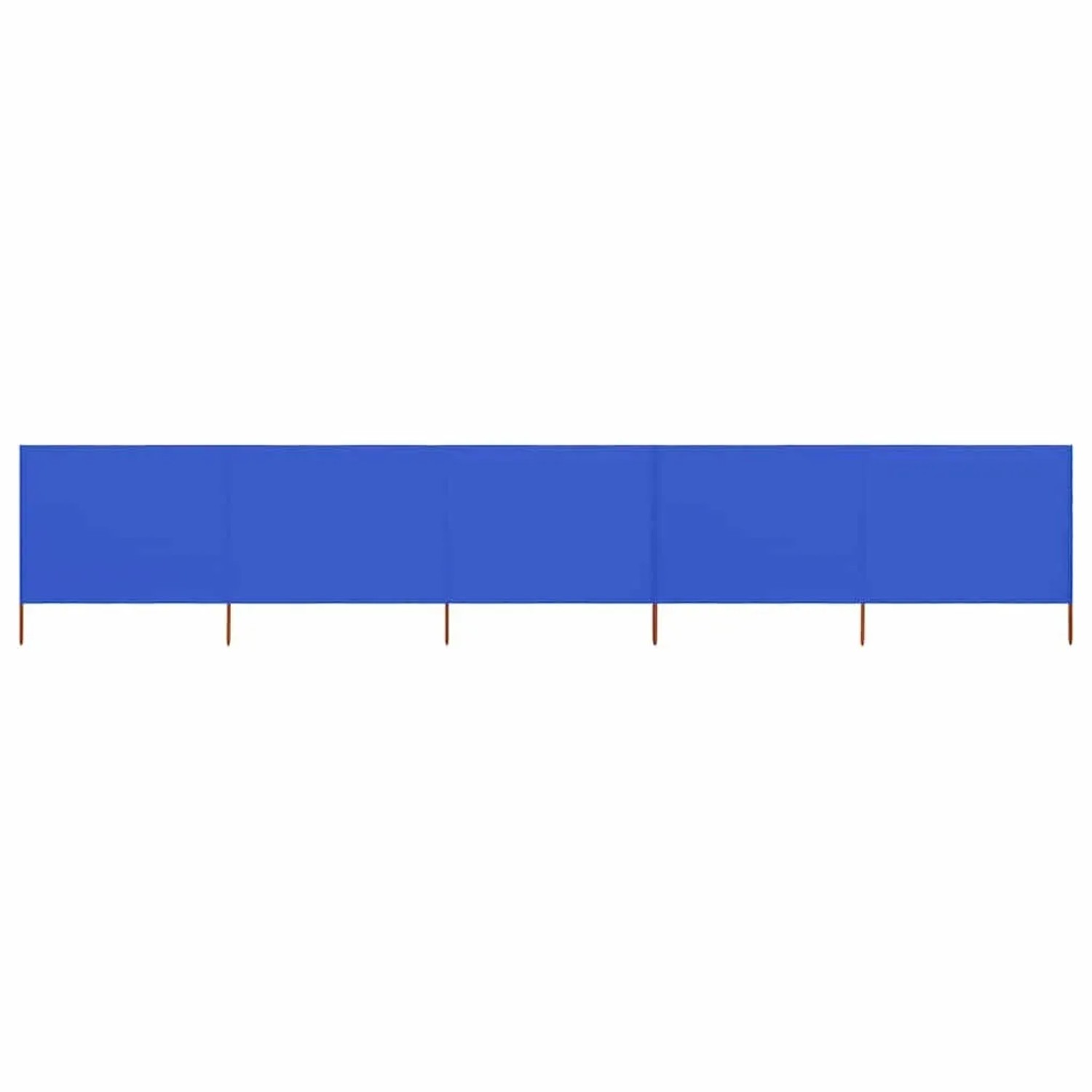 vidaXL 5 Teiliges Windschutzgewebe 600 x 160 cm Azurblau 47171