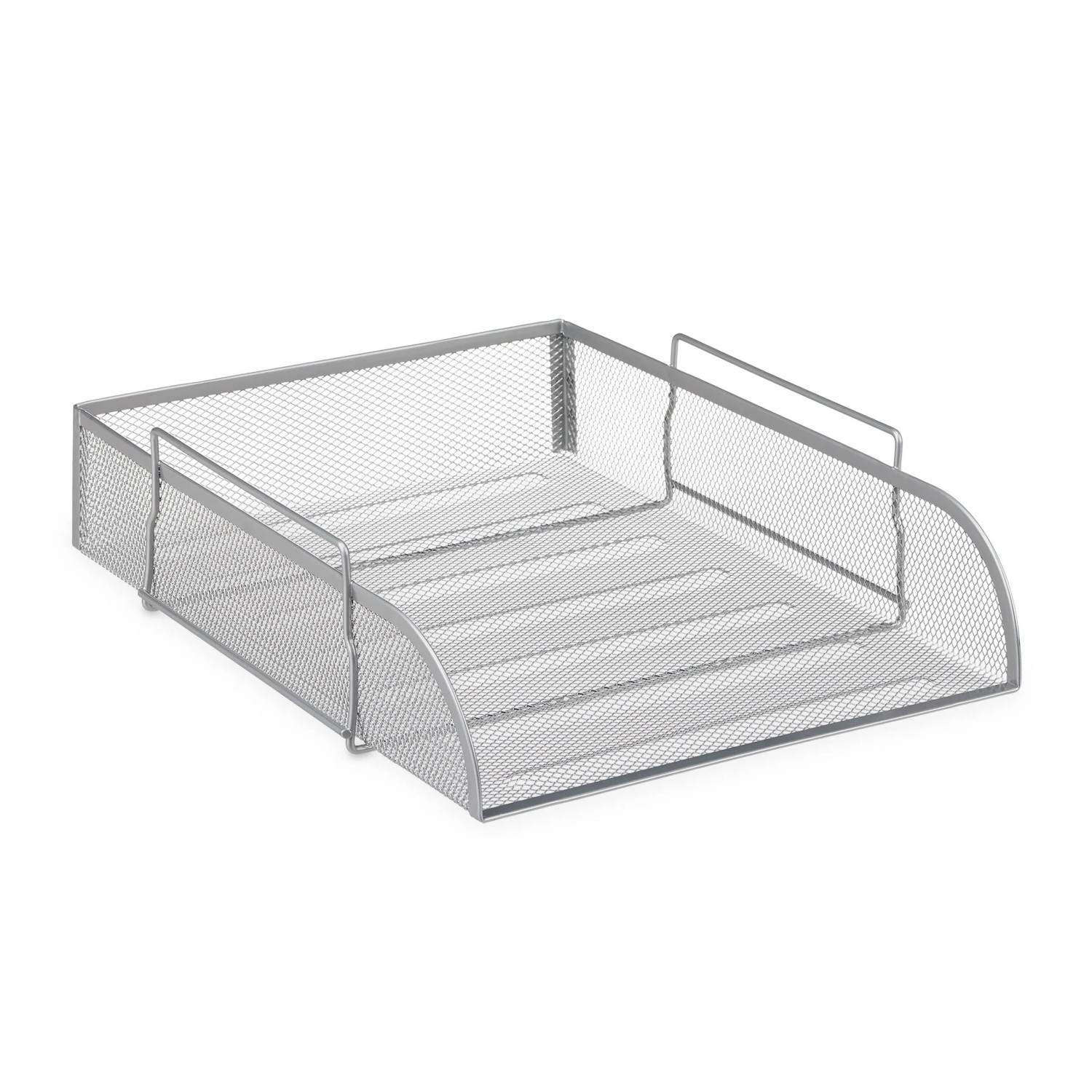Relaxdays Dokumentenablage Metall Silber Stapelbar 8,5 cm x 26 cm x 33,5 cm 0,36 kg
