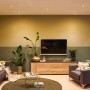 Wohnzimmer mit LED Einbauleuchten-Set Gil Coin, 3er, weiß-gold, für stimmungsvolle Beleuchtung.