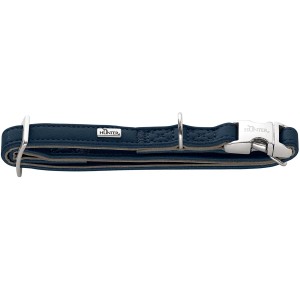 Marineblaues Hunter Hundehalsband Amalfi Gr. L mit Alu-Verschluss.
