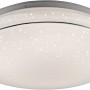 Weiße LED-Deckenleuchte Jupiter Ø 44cm mit Sternenhimmel-Effekt für stimmungsvolle Beleuchtung.