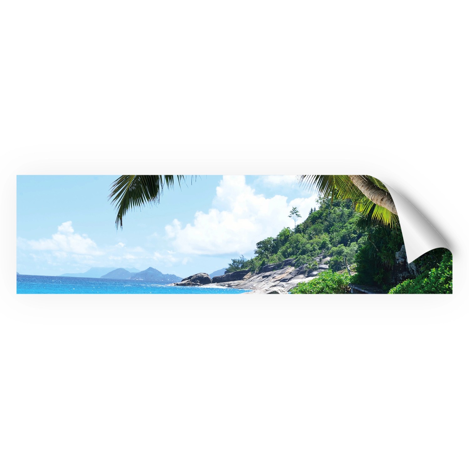 Myspotti Küchenrückwandfolie Seychellen Selbstklebend 220 cm x 60 cm