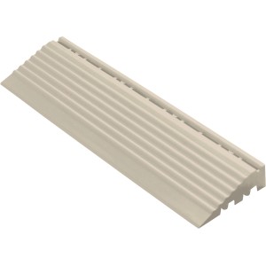 Hellgraues Florco Kunststoff-Seitenteil mit Stift für 30x30 cm Klickfliesen.