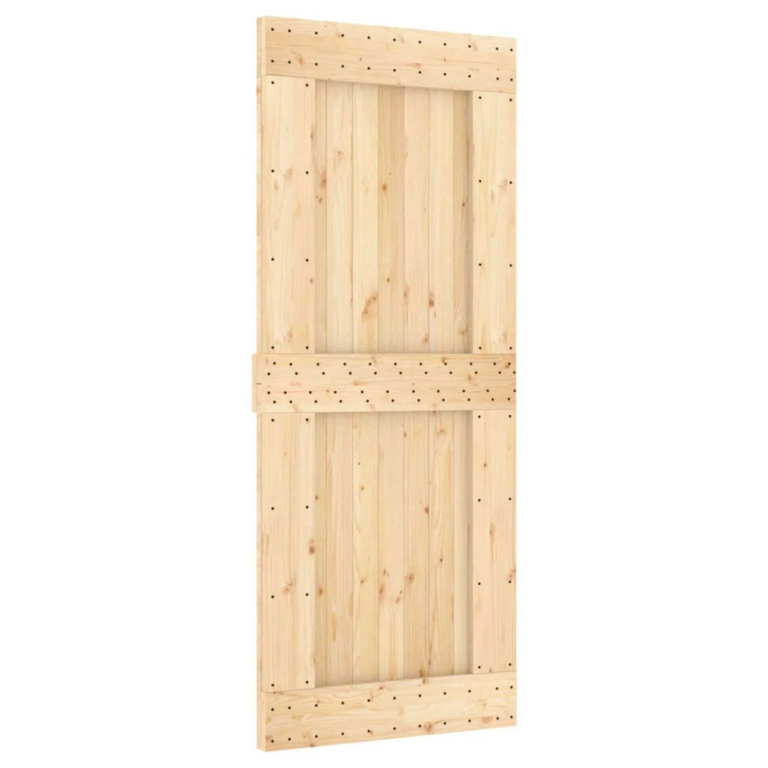 vidaXL Schiebetür NARVIK Natur und Schwarz 85 x 210 cm 152,5 cm 3445301