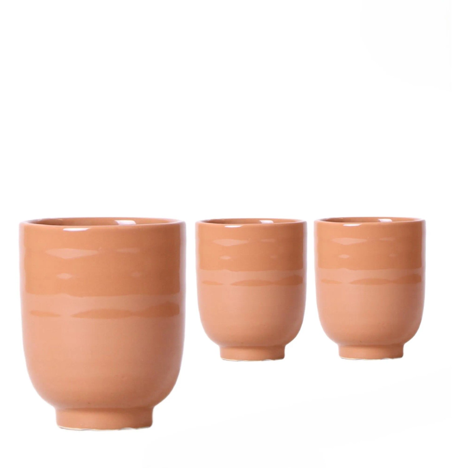 Keramik-Übertopf Glazed Cognac Topf-Ø ca. 9 cm