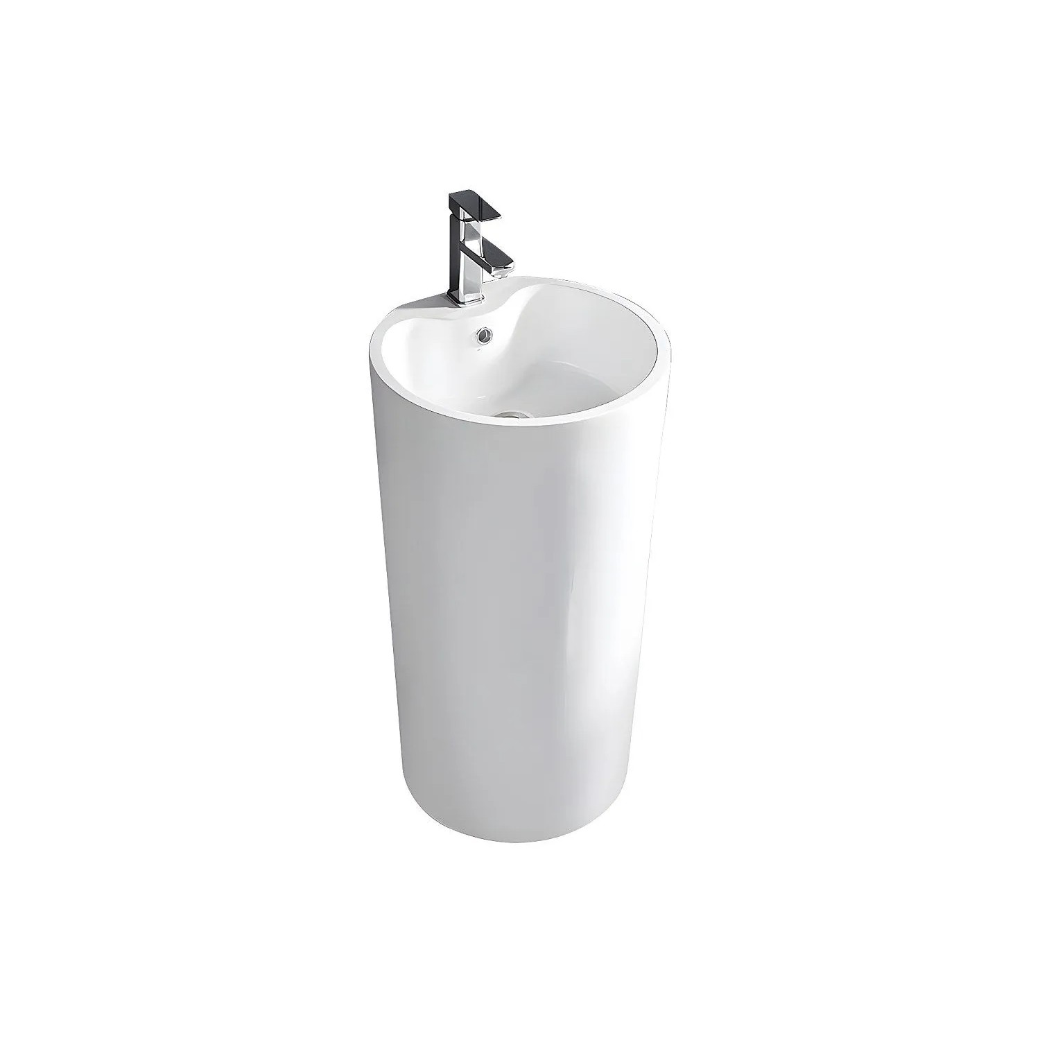 Vente-unique Freistehendes Waschbecken Totam Weiß 45 cm