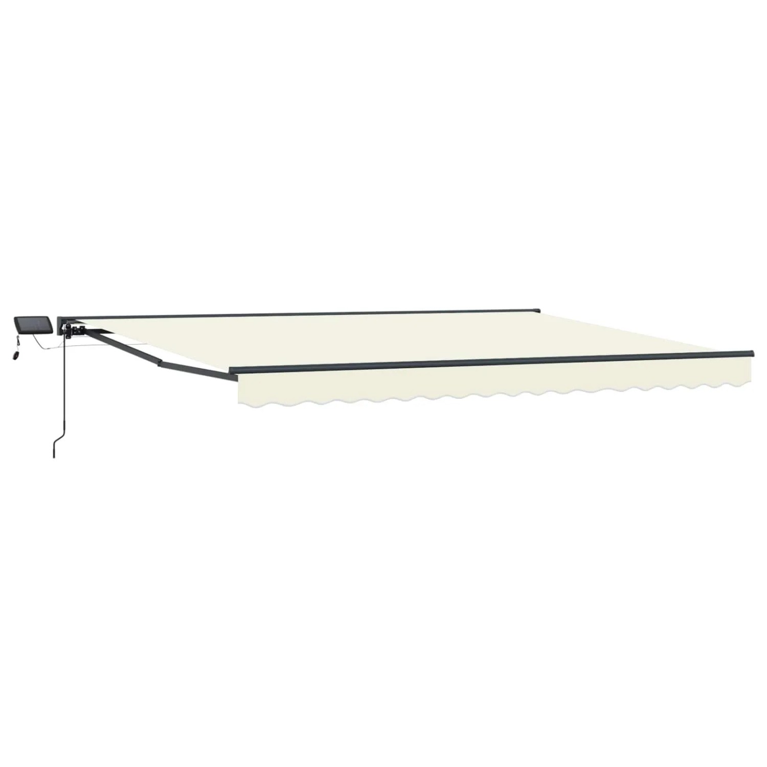 vidaXL Manueller Markisenrahmen mit LEDs Creme 5 x 3 m 3420915