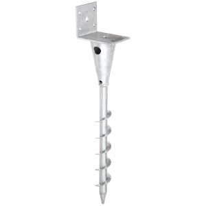 Feuerverzinkter Alberts L-Pfostenträger 470 mm für Vierkantholzpfosten.