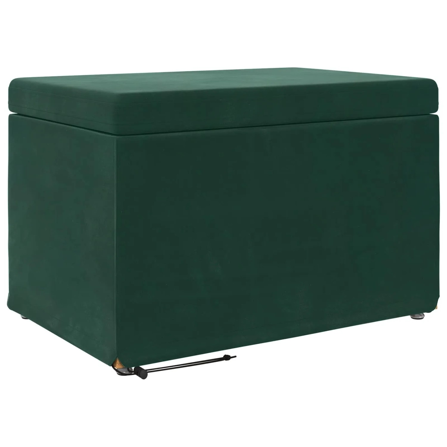 vidaXL Hocker Dunkelgrün 61 x 41 x 40 cm Samt und Engineering Holz 876767