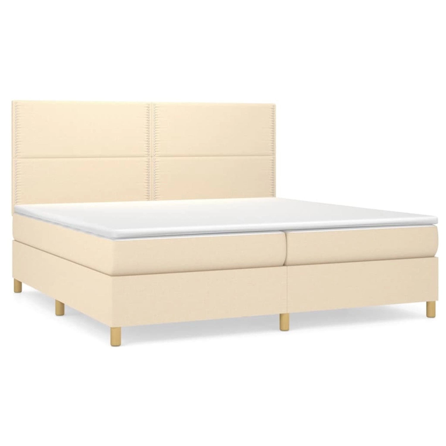 vidaXL Boxspringbett mit Matratze Creme 200x200 cm Stoff 3142286 günstig online kaufen