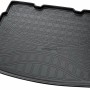 Schwarze Gummi Kofferraumwanne für VW Tiguan II ab 2016 mit Anti-Rutsch-Muster.