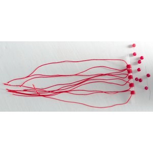 Westline Fadenstopper Gr. M, rote Stopper für Angelschnur, 5 Stück.