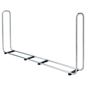 wolfcraft Kaminholzregal Stapelhilfe ausziehbar, silberfarben, für Holzscheite