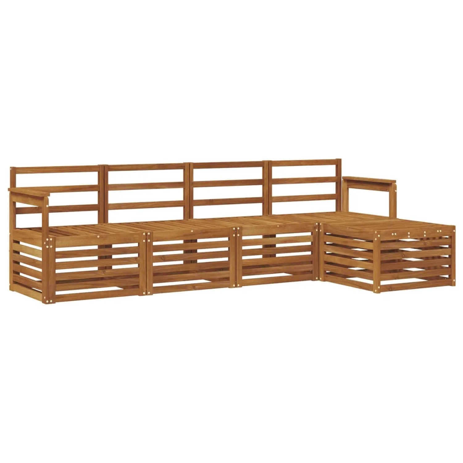 vidaXL Sofagarnituren 5-Tlg Natur Massivholz Akazie 3374634