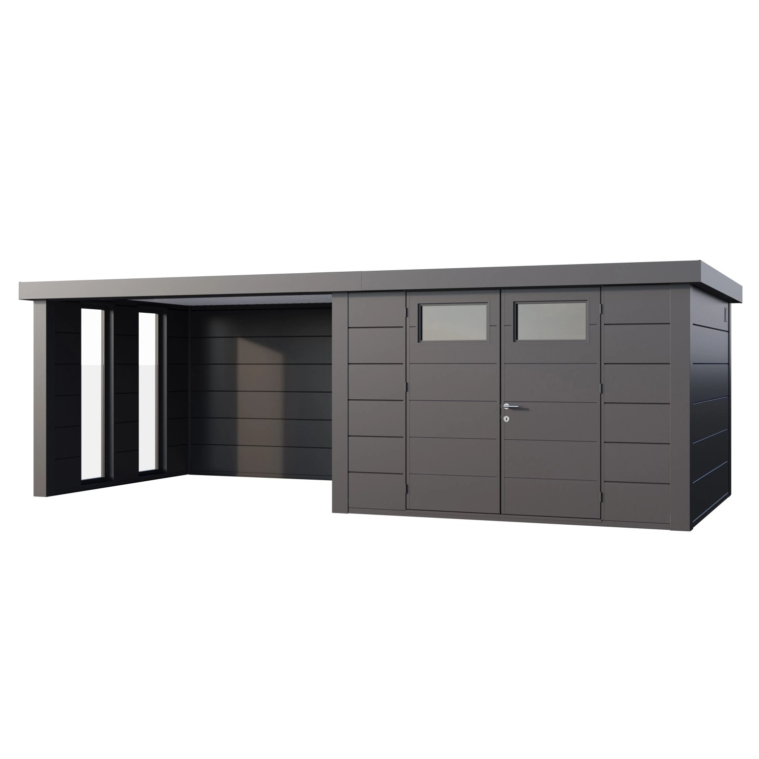 Gerätehaus Classico 3030 mit Lounge L Links m. Fenster 642 cm x 238 cm Anth günstig online kaufen