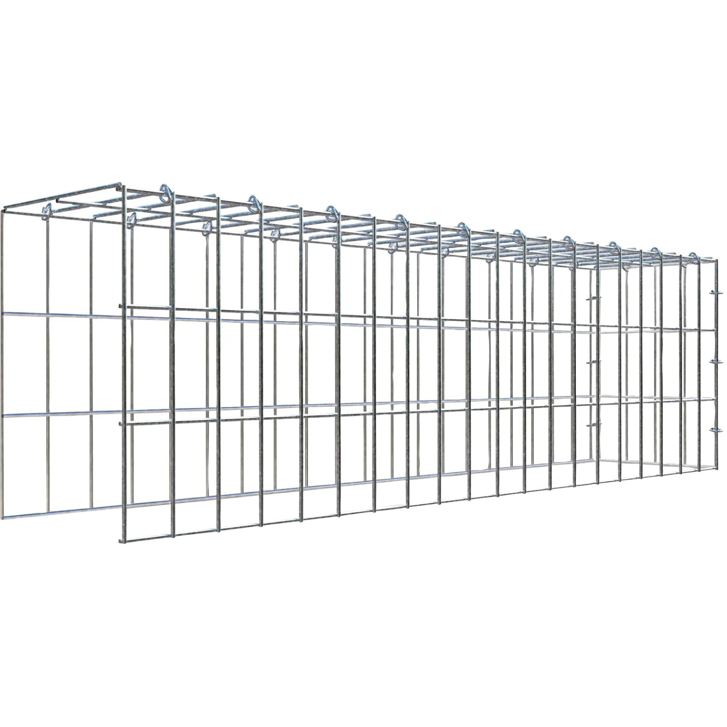 Gabiona C-Ring-Gabione-Anbaukorb Typ 4 30 x 100 x 20 cm Maschenw 5 x 10 cm