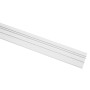 Weiße Gardinia Aluminium Vorhangschiene, 2-läufig, 150 cm lang.