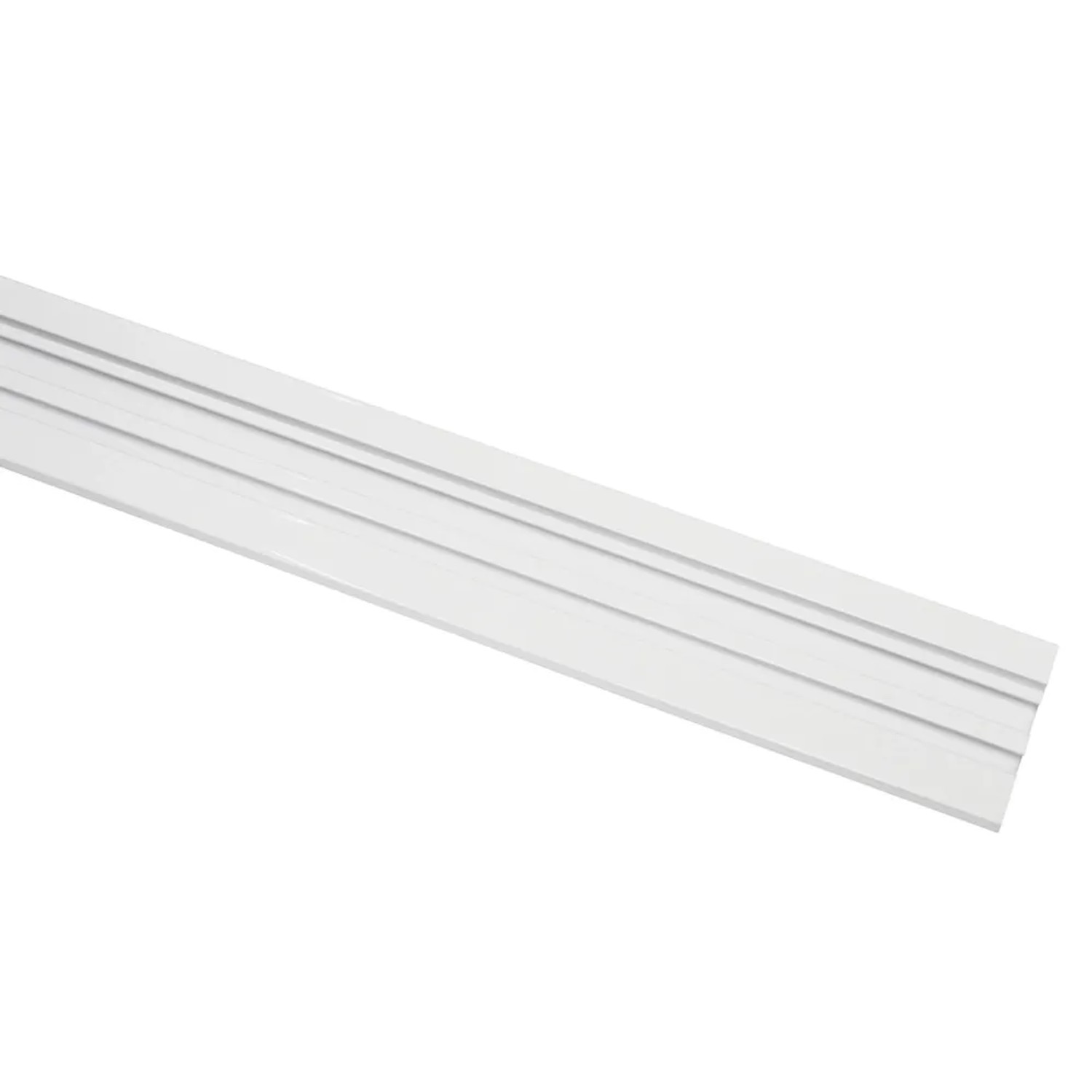 Weiße Gardinia Aluminium Vorhangschiene, 2-läufig, 150 cm lang.