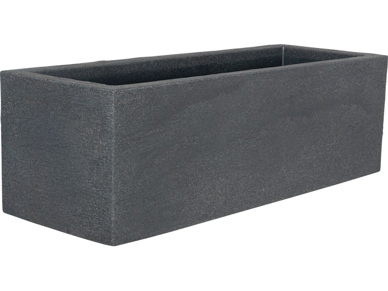 Pflanzkasten Kubus Anthrazit – Ca. 80x30x27 Cm, 32 Liter – Witterungsbeständiger Kunststoff Für Garten, Terrasse, Balkon