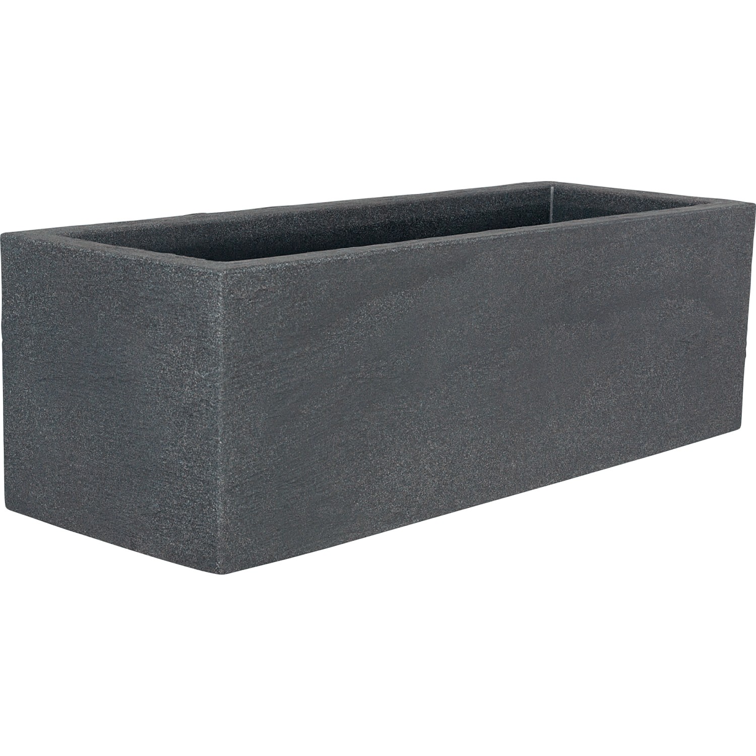 Geli Pflanzgefäß Kubus Rechteckig 80 cm x 30 cm x 27 cm Anthrazit
