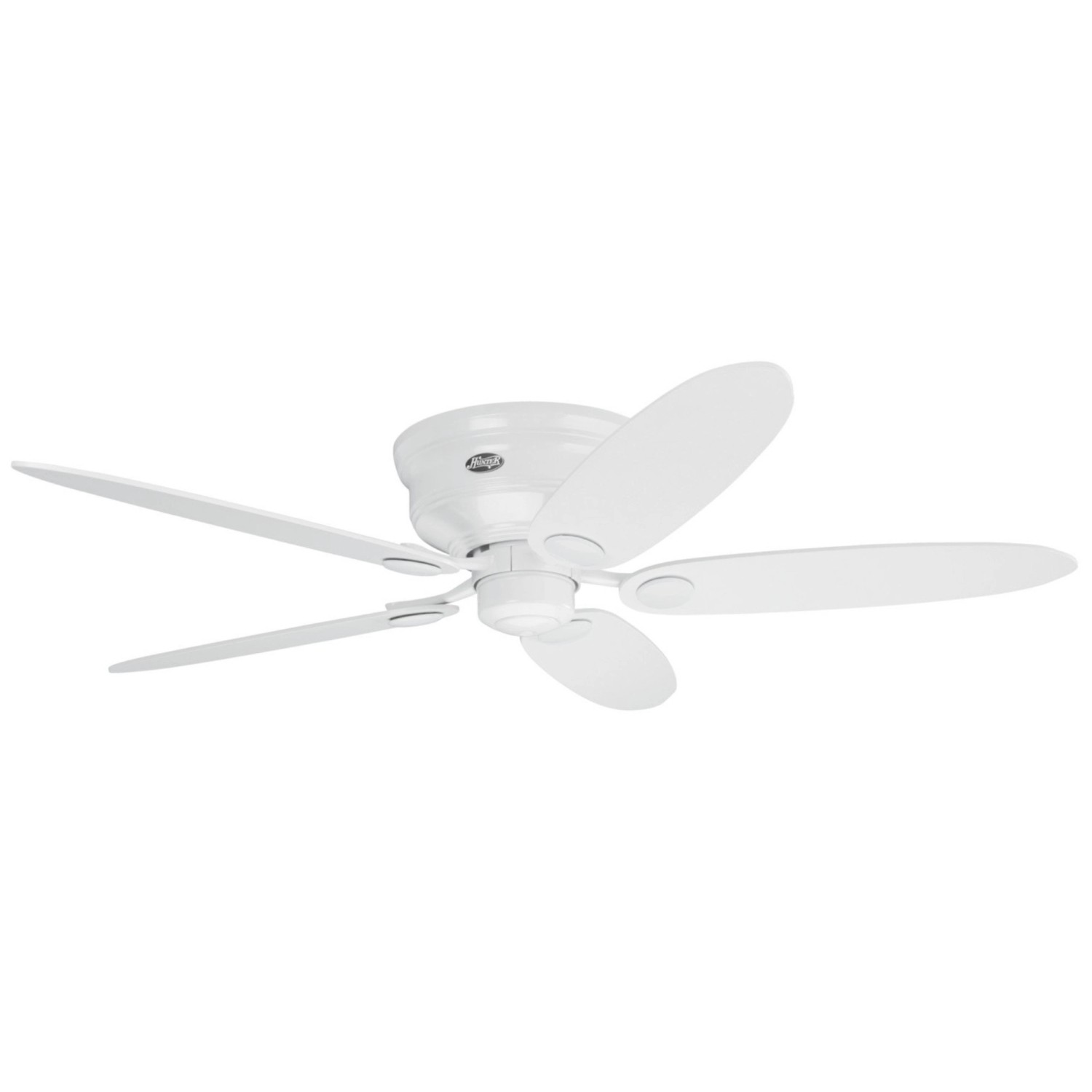 HUNTER FANS Deckenventilator Big Low Profile Weiß 132 cm mit Zugkette günstig online kaufen