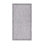 Grauer payé Teppich Sommer 70 Outdoor, 80x150 cm. Wetterfester Teppich mit Karo-Gitter-Muster.