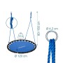 Relaxdays Nestschaukel Stahl Blau Höhenverstellbar ø 120 cm 3,6 kg_4